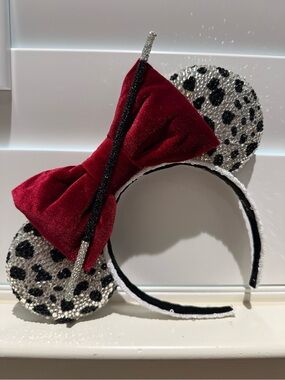 Cruella-Inspired Luxury Glass Crystal Ears (special order from Etsy) - NWOT